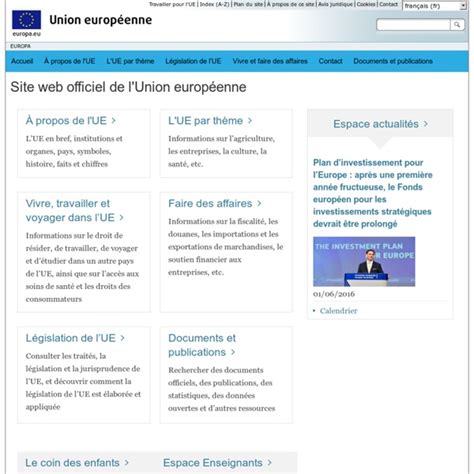 union européenne site officiel